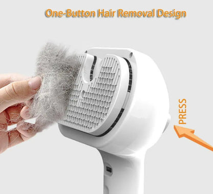 Dog/Cat Comb Self Cleaning-Hair Removal Brush with Comb & Built-in Mist Humidifier